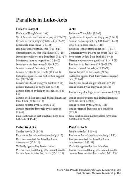 Parallels in Luke-Acts | PDF | Paul The Apostle | Acts Of The Apostles