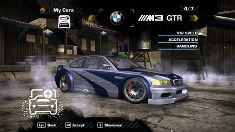 NFSMods - BMW M3 GTR (Race) Extended Customization