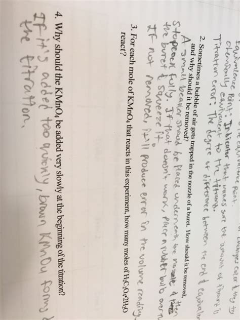 Solved 3. For each mole of KMnO4 that reacts in this | Chegg.com