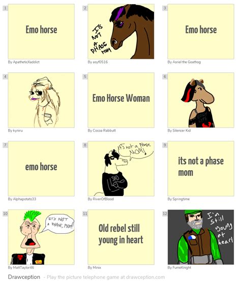 Emo horse - Drawception