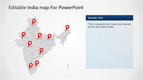 Editable India Map Template for PowerPoint - SlideModel