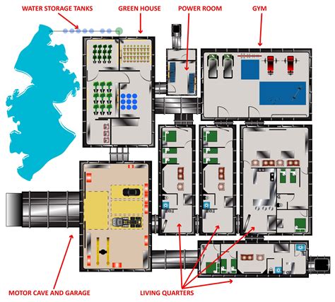 Concrete Bunker House Plans | Underground bunker, Underground shelter ...