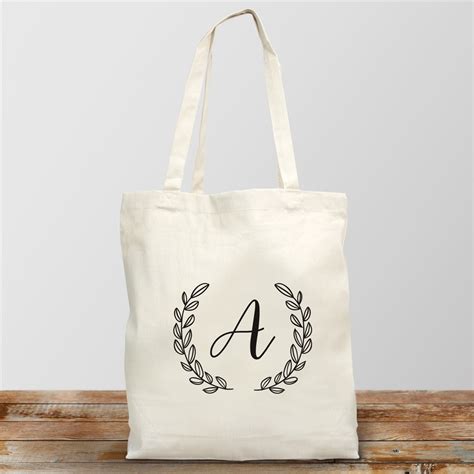 Personalized Single Initial Tote Bag | GiftsForYouNow