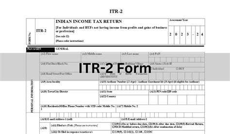 Itr 2 Form For Ay 2023 24 - Printable Forms Free Online