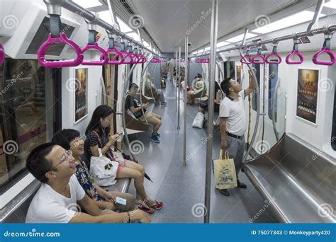 Chengdu Metro Line 3 Subway Train Editorial Stock Photo - Image of ...