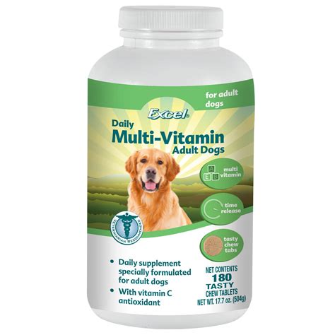 Amazon.com : Excel Time Release Multi-Vitamin for Adult Dogs, 180-Count ...