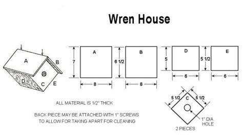 Free Wren Bird House Plans | Wren house, Bird house plans free, Bird ...