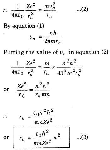 Derive a formula for radius of the stable orbit of hydrogen atom on the ...