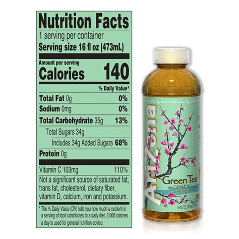 AriZona Green Tea with Ginseng & Honey, 16 Fl Oz (Pack of 12) - Healthystic