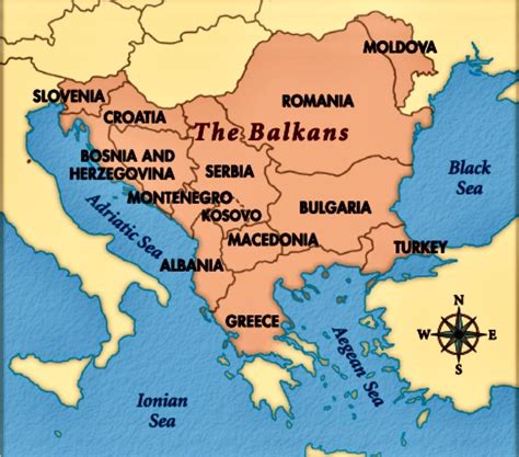 Balkan Countries Map