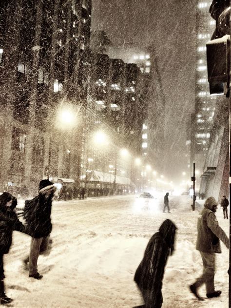 Madison St. in Chicago during a blizzard on the way to the Blackhawks ...