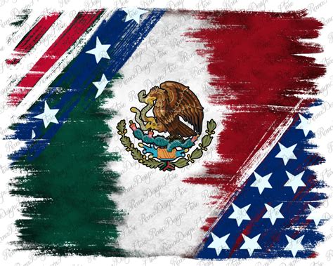 Mexican With American Flag Sublimation Design Png Mexico Flag - Etsy