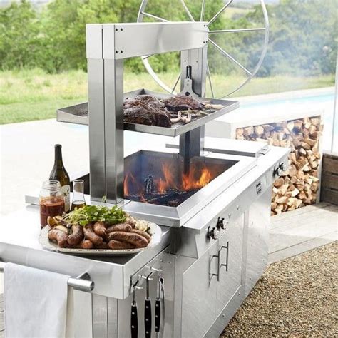 Kalamazoo Gaucho Freestanding Wood-Fired Grill with Side Burner ...