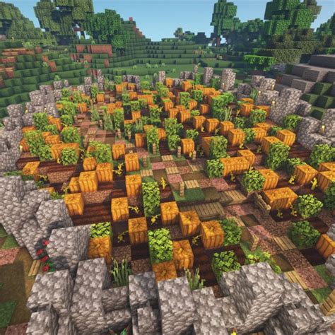 Minecraft pumpkin field | Minecraft farm, Minecraft houses, Minecraft ...