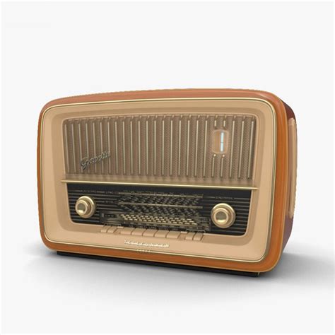 Retro radio model - TurboSquid 1595687