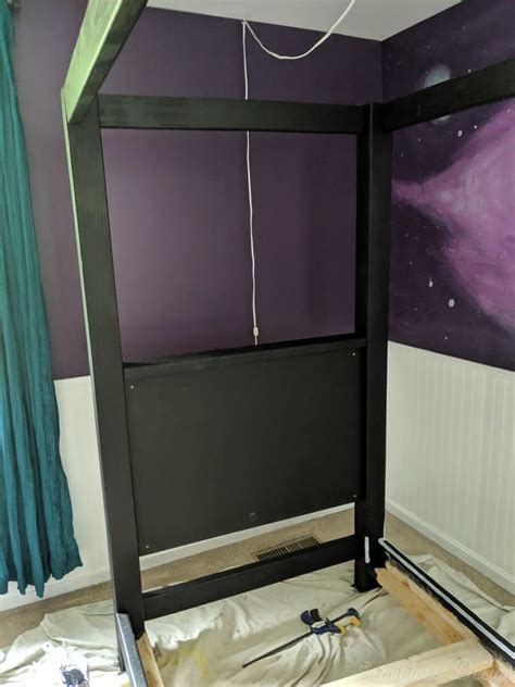 How to Build a DIY Canopy Bed Frame - Semigloss Design