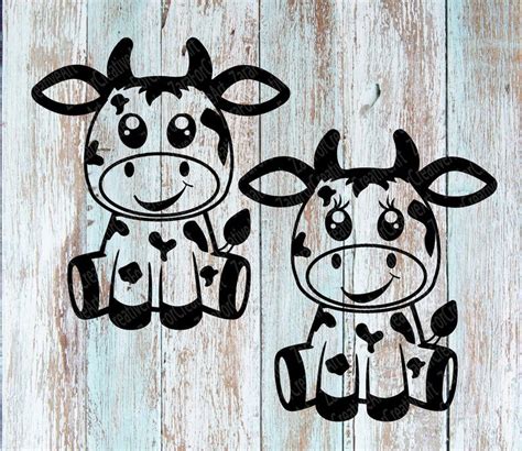 Free 193 Baby Cow Face Svg SVG PNG EPS DXF File