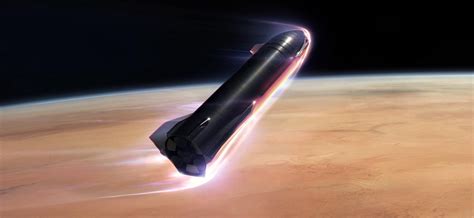 Starship 2019 Mars reentry render (SpaceX) 1 crop 3 (c) - TESLARATI