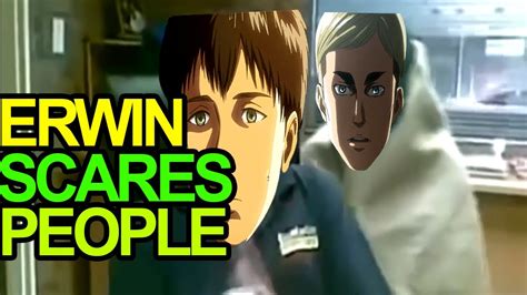 Erwin scaring people with SHINZOU WO SASAGEYO compliation - Attack on ...