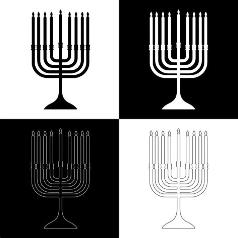 Hanukkah candles drawing vector for websites, printing and others ...