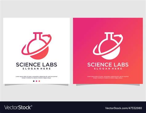 Science logo concept with creative element style Vector Image