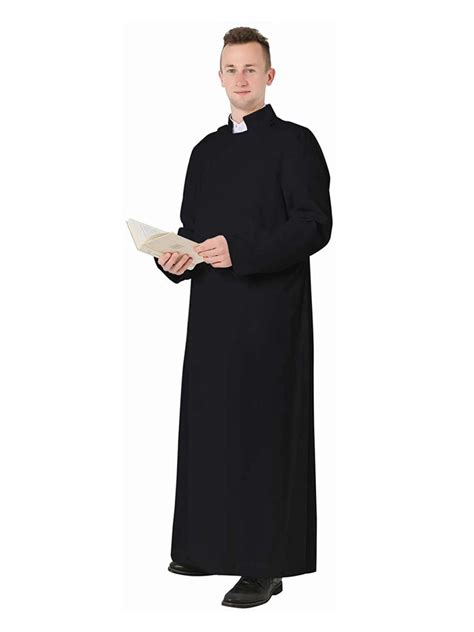 Unisex Anglican Cassock Clergy Priest Pulpit Robe in 3 Colors - GraduatePro