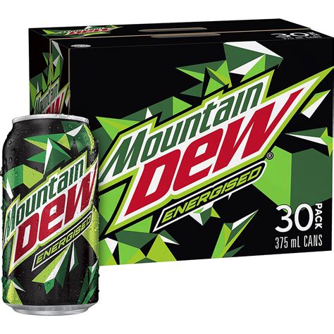 Mountain Dew Energised Soft Drink Multipack Cans 375ml X 30 Pack ...