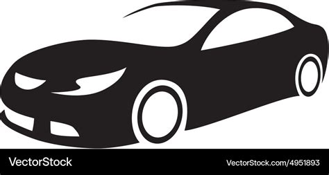 Silhouette modern car Royalty Free Vector Image