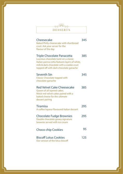 Cafe De Paris Menu, Menu for Cafe De Paris, Teynampet, Chennai, Chennai