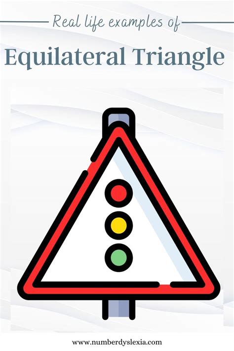 the real life examples of equilateral triangle are shown in red, white ...