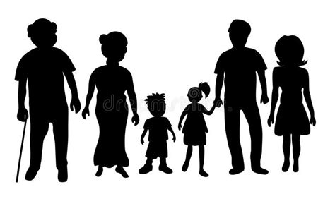 Family silhouette. Illustration depicting full family , #sponsored, # ...