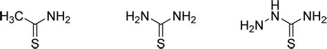 Structure of thioacetamide, thiourea, and thiosemicarbazide | Download ...