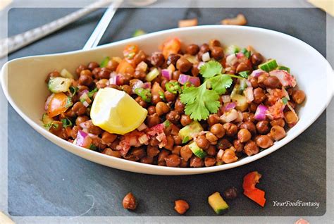 Black Chana Chaat | Black Chickpea Chaat recipe - Your Food Fantasy