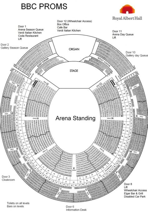 royal albert hall seating plan seat numbers | Seating chart template ...