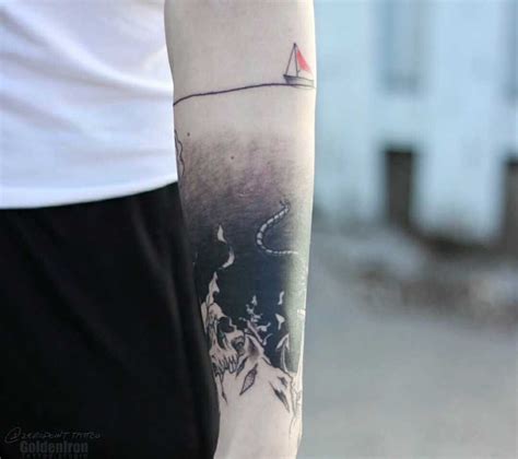 Black flames tattoo inked on the left forearm | Flame tattoos, Tattoos ...