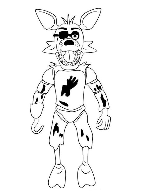 Foxy Five Nights at Freddy's coloring page - Download, Print or Color ...