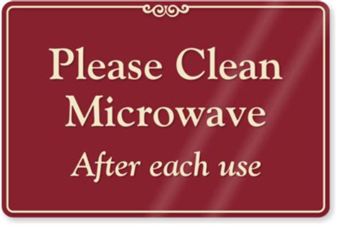 Please Clean Microwave after each use