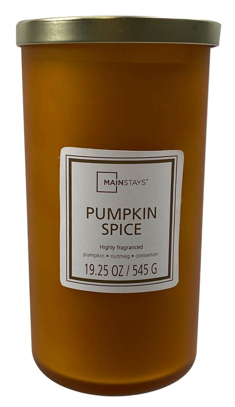 Mainstays Pumpkin Spice Scented Single-Wick Frosted Jar Candle, 19.25 ...