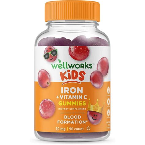 Lifeable Iron for Kids – with Vitamin C – 10 mg – Great Tasting Natural ...