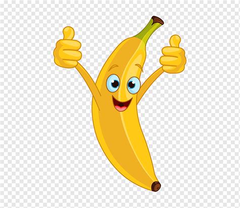 Banana Smiley Thumb signal Emoticon, banana, food, hand, cartoon png ...