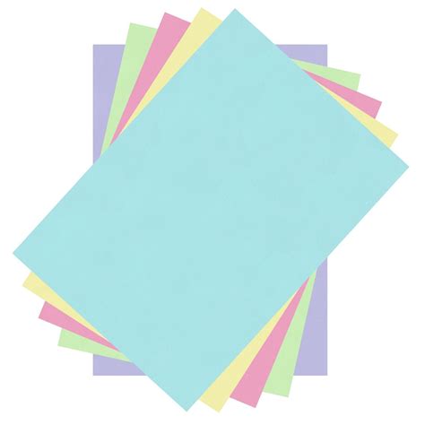 100 Sheets Of Pastel Colours A4 Thin Printer Copy Paper 80 gsm Office ...