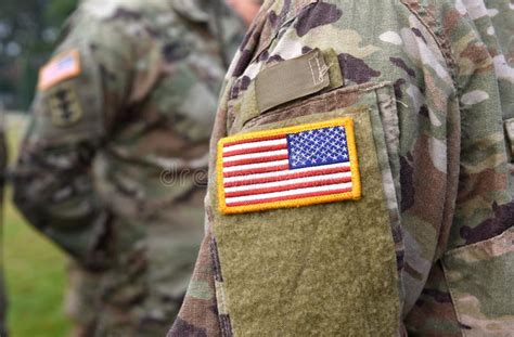 US Army Uniform Patch Flag. US Army Stock Photo - Image of conflict ...