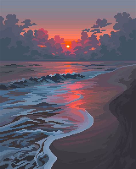 Summer's Passing me pixel art 2019. | Pixel art landscape, Pixel art ...