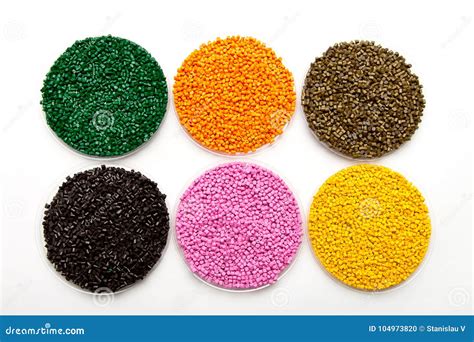 Plastic Pellets . Colorant for Polymers in Granules Stock Photo - Image ...