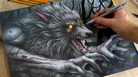 Drawing Werewolf - YouTube