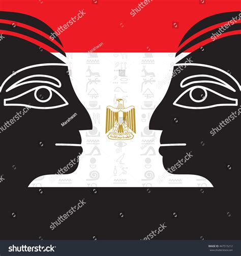 Egyptian Flag Symbol Ancient Egypt Stock Vector (Royalty Free ...