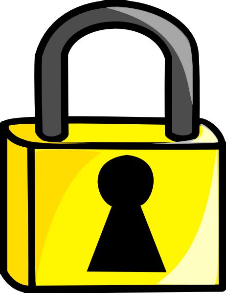 Gold Lock Clip Art at Clker.com - vector clip art online, royalty free ...