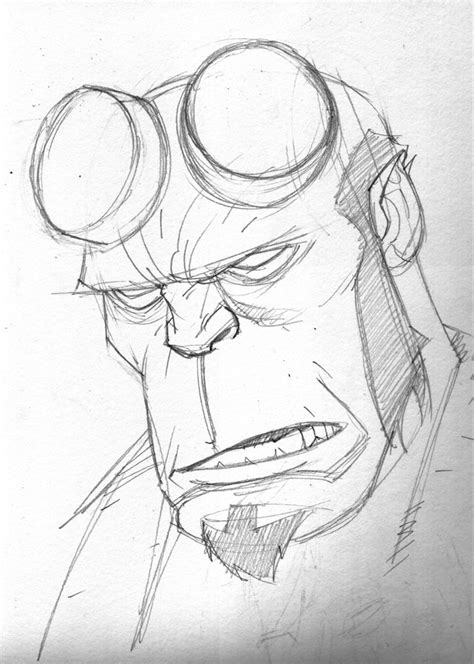 Hellboy Sketch by NelsonBlakeII on DeviantArt