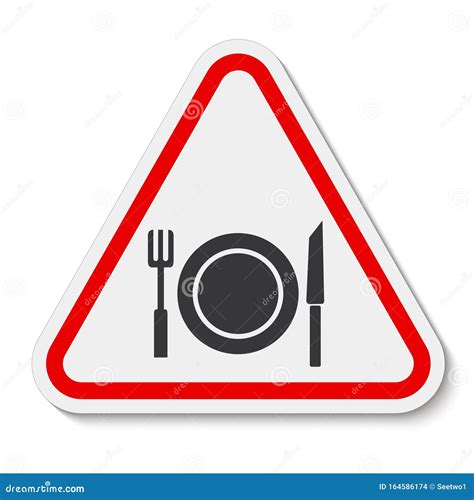 No Eating Symbol Sign Isolate on White Background,Vector Illustration ...