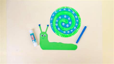 Paper Plate Snail Craft - Super Simple